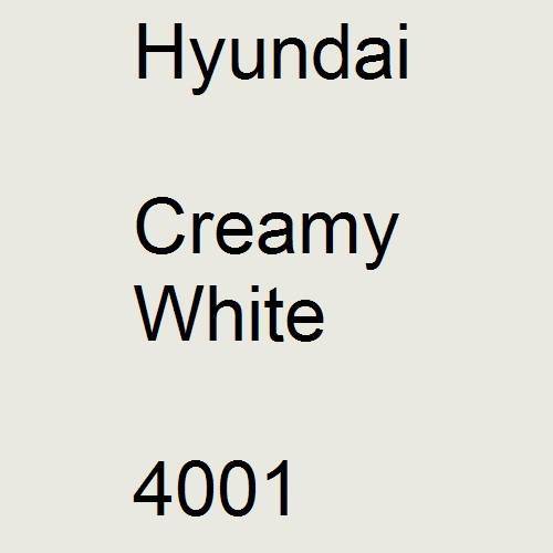 Hyundai, Creamy White, 4001.